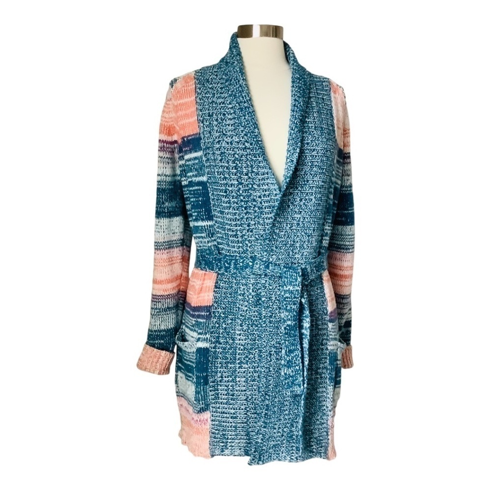 Sundance Hayden Silk Blend Marled Cardigan Sweater Southwestern‎ Aztec M